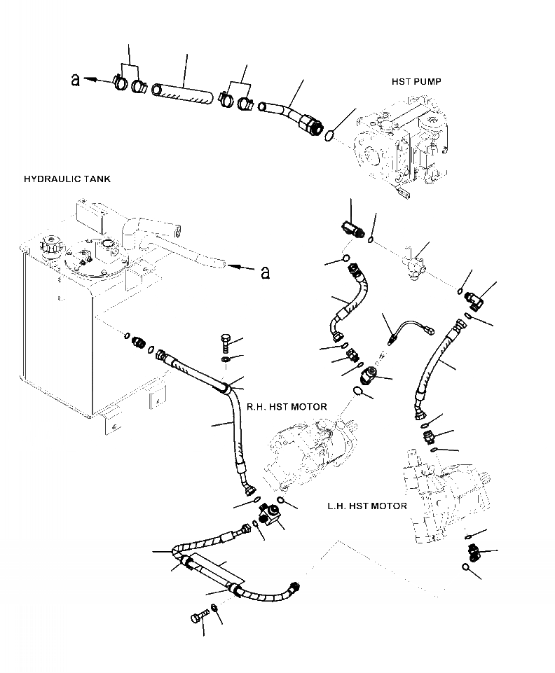 Схема запчастей Komatsu WA320-6 - F7-A HST МАСЛ. ЛИНИЯ НАГНЕТАЮЩ. ЛИНИЯ СИЛОВАЯ ПЕРЕДАЧА И КОНЕЧНАЯ ПЕРЕДАЧА