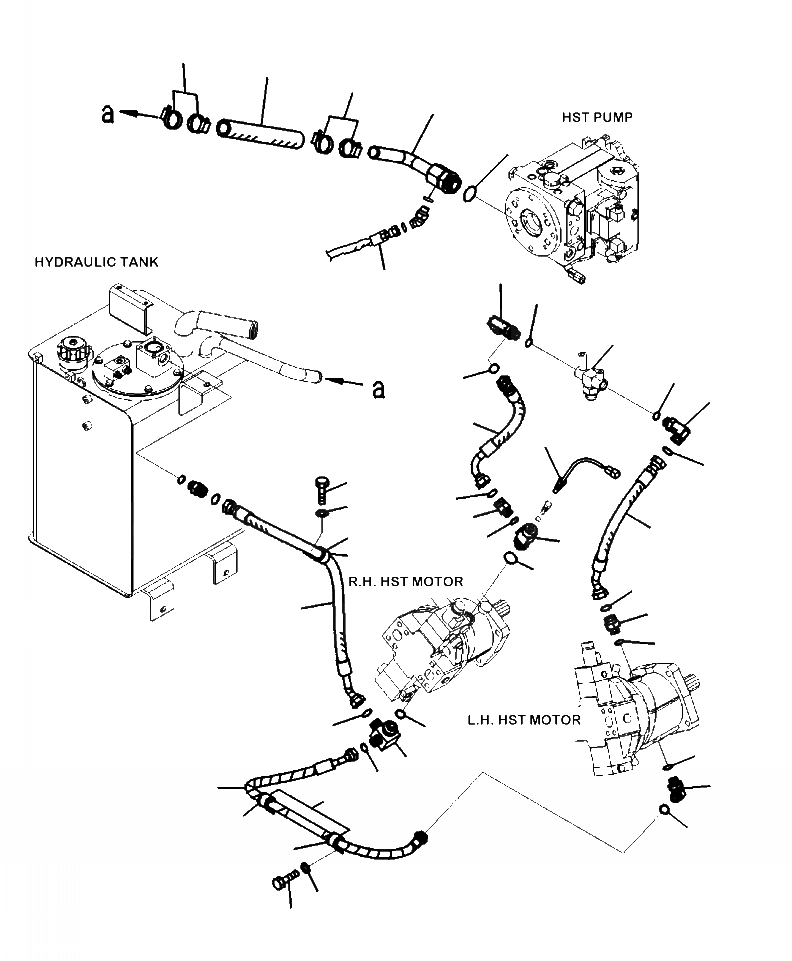Схема запчастей Komatsu WA320-6 - F7-A HST МАСЛ. ЛИНИЯ НАГНЕТАЮЩ. ЛИНИЯ (ЭКСТРЕНН. РУЛЕВ. УПРАВЛЕНИЕ) СИЛОВАЯ ПЕРЕДАЧА И КОНЕЧНАЯ ПЕРЕДАЧА