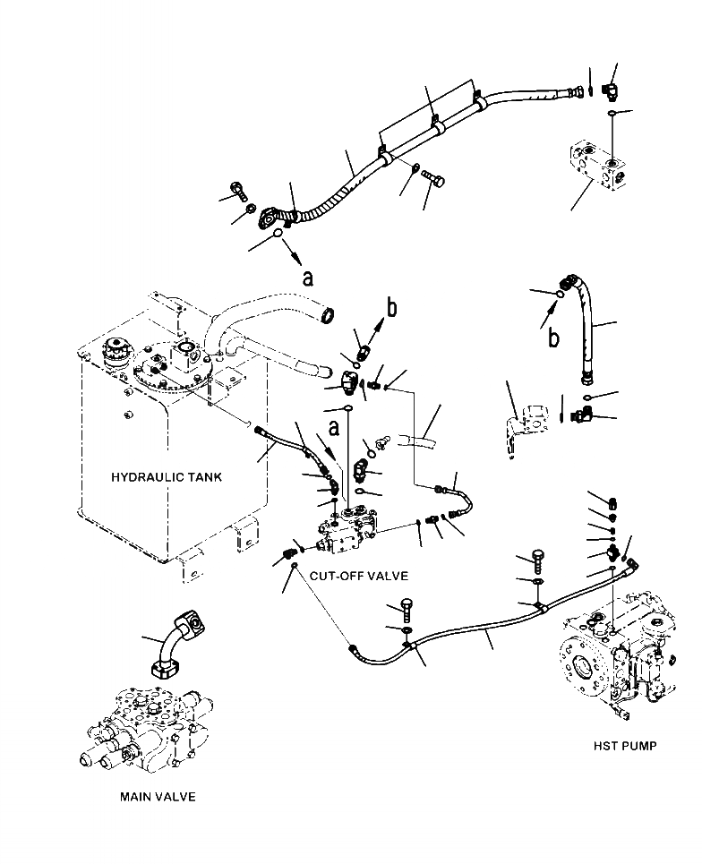Схема запчастей Komatsu WA320-6 - H-A ГИДРОЛИНИЯ ОСНОВН. ЛИНИИ (/) ГИДРАВЛИКА