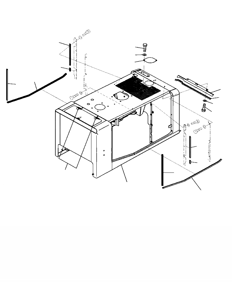Схема запчастей Komatsu WA320-6 - M-A КАПОТ ЧАСТИ КОРПУСА