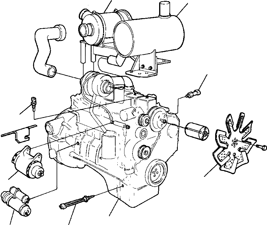 Схема запчастей Komatsu WA320-1LC - ДВИГАТЕЛЬ И АКСЕССУАРЫ КОМПОНЕНТЫ ДВИГАТЕЛЯ & ЭЛЕКТРИКА