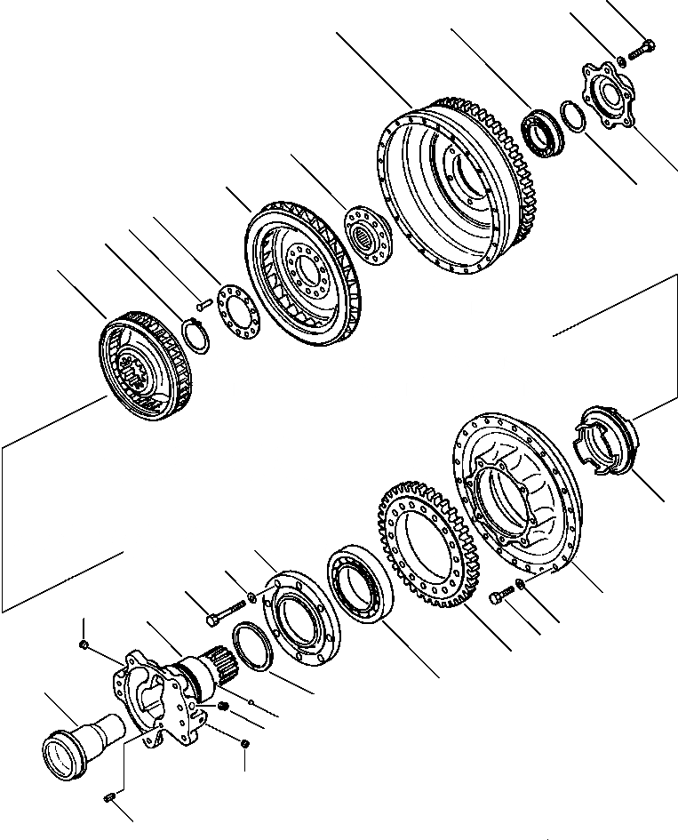 Схема запчастей Komatsu WA320-1LC - ГИДРОТРАНСФОРМАТОР ГИДРОТРАНСФОРМАТОР И ТРАНСМИССИЯ