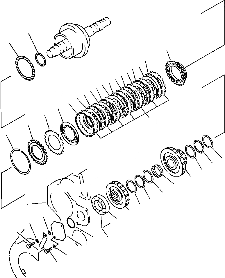 Схема запчастей Komatsu WA320-1LC - ВТОР. МУФТА ГИДРОТРАНСФОРМАТОР И ТРАНСМИССИЯ