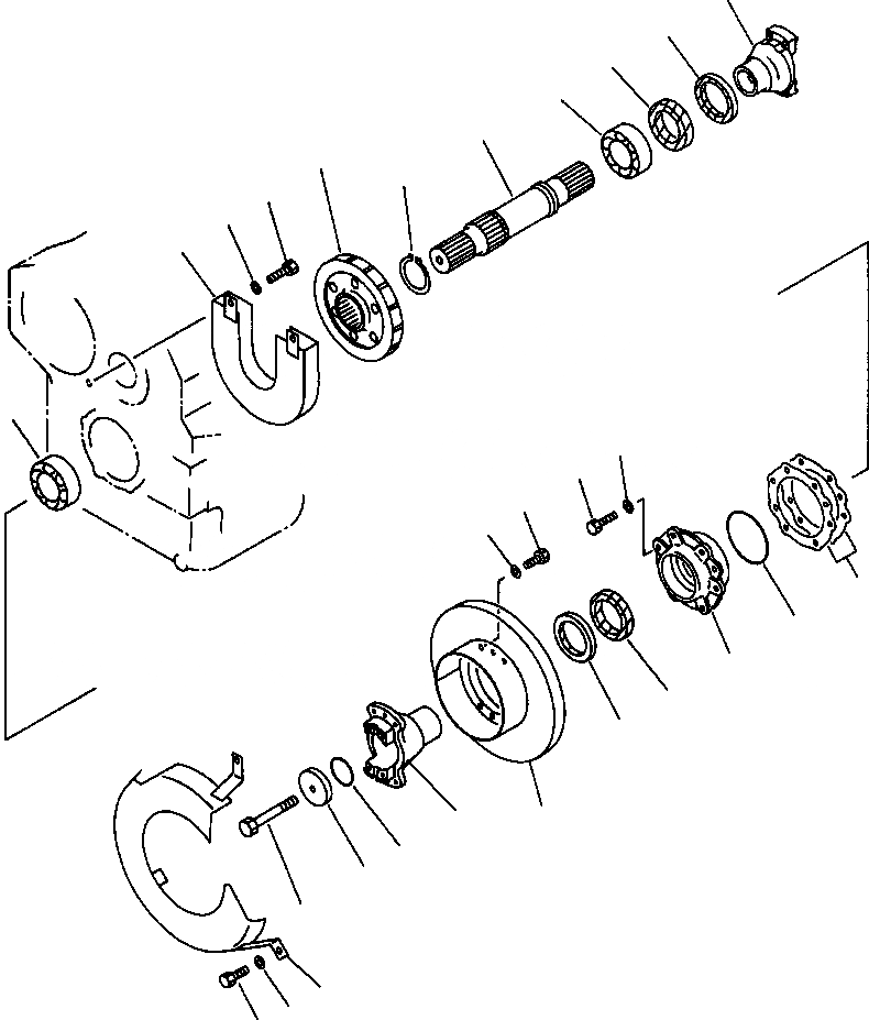 Схема запчастей Komatsu WA320-1LC - ВЫХОДНОЙ ВАЛ ГИДРОТРАНСФОРМАТОР И ТРАНСМИССИЯ