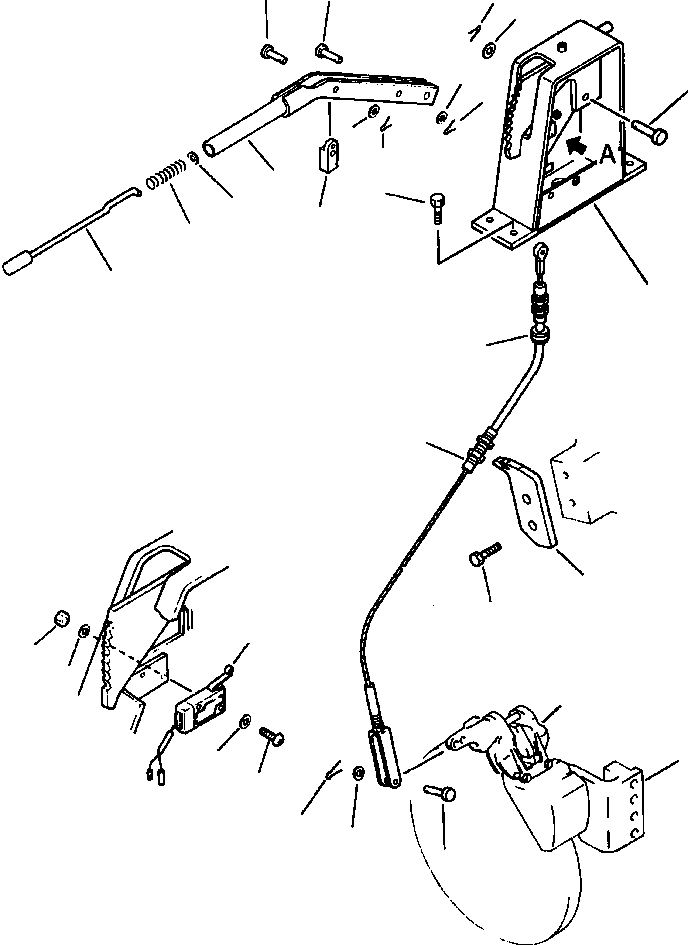 Схема запчастей Komatsu WA320-1LC - СТОЯНОЧНЫЙ ТОРМОЗ УПРАВЛ-Е ВЕДУЩ. ВАЛ,МОСТS КОЛЕСА & ТОРМОЗ. СИСТЕМАS