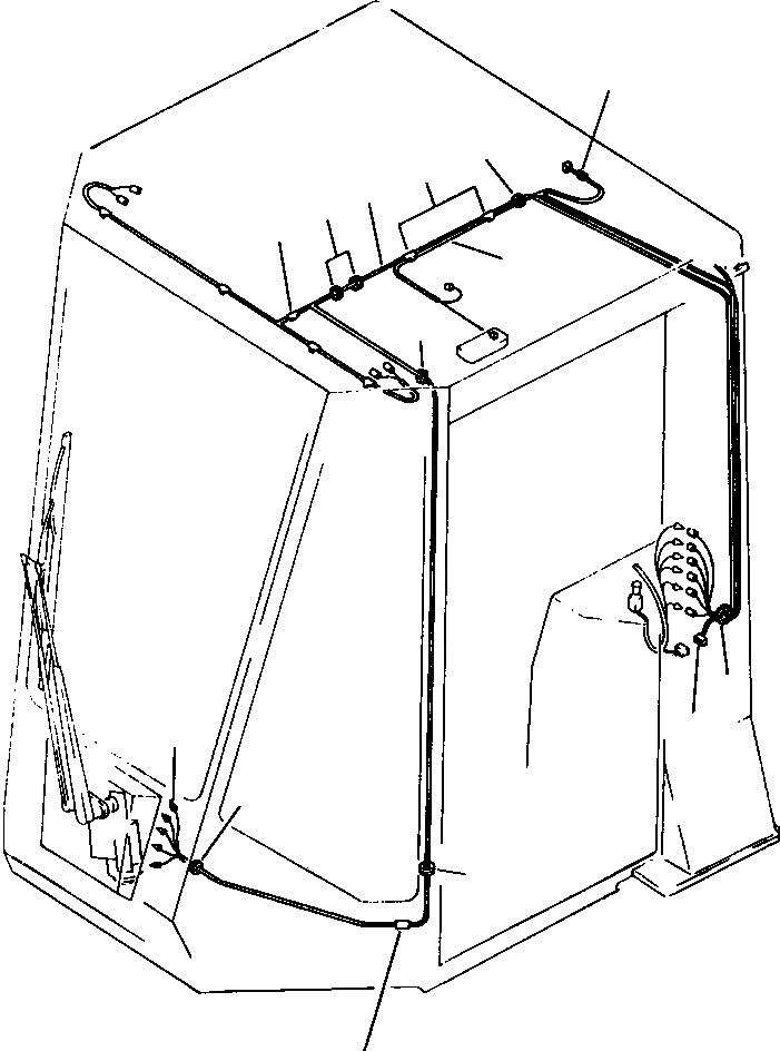 Схема запчастей Komatsu WA320-1LC - ЭЛЕКТРИКА (КАБИНА ROPS) РАМА, ЧАСТИ КОРПУСА & SUPERSTRUCTURE