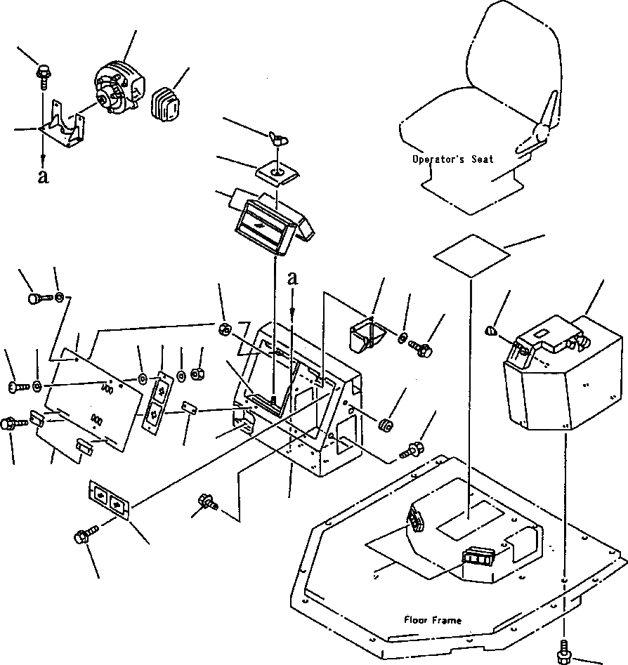 Схема запчастей Komatsu WA320-1LC - КОНДИЦ. ВОЗДУХА ИЛИ ОБОГРЕВАТЕЛЬ. И АНТИОБЛЕДЕНИТЕЛЬ (ЭЛЕМЕНТЫ КРЕПЛЕНИЯ) РАМА, ЧАСТИ КОРПУСА & SUPERSTRUCTURE