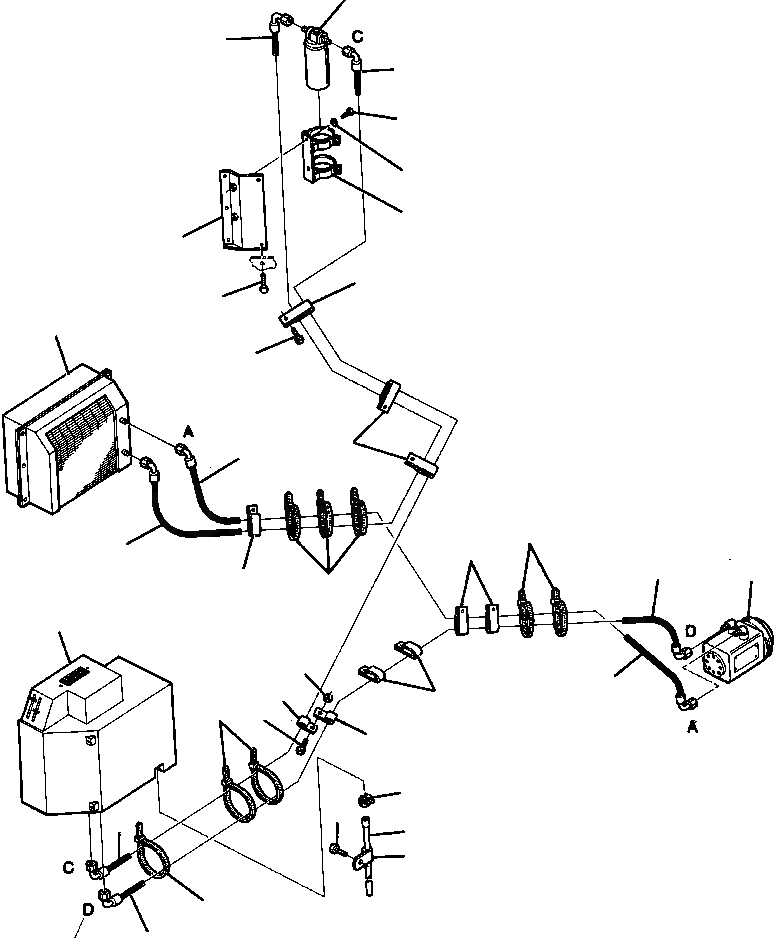 Схема запчастей Komatsu WA320-1LC - ТРУБКИ КОНДИЦИОНЕРА КОНДЕНСАТОР, ПРИЕМН., КОМПРЕССОР, A/C БЛОКS РАМА, ЧАСТИ КОРПУСА & SUPERSTRUCTURE