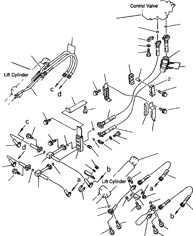 Схема запчастей Komatsu WA320-1LC - ГИДРОЛИНИЯ (УПРАВЛЯЮЩ. КЛАПАН - ГИДРОЦИЛИНДР ПОДЪЕМАS) УПРАВЛ-Е РАБОЧИМ ОБОРУДОВАНИЕМ