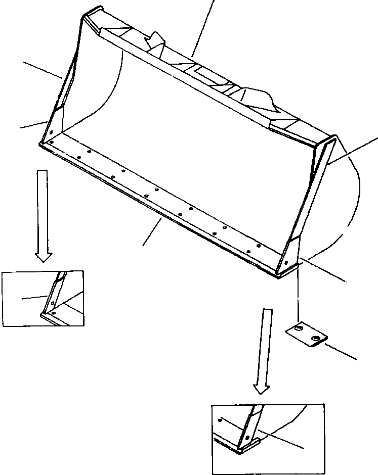 Схема запчастей Komatsu WA320-1LC - КОВШ ДЛЯ СЫПУЧ. МАТЕРИАЛОВ (. CUBIC METER) РАБОЧЕЕ ОБОРУДОВАНИЕ