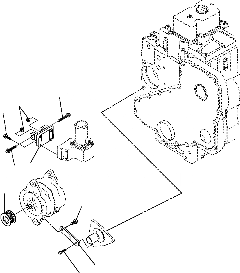 Схема запчастей Komatsu WA320-1LC - МЕСТО ГЕНЕРАТОРА ЭЛЕКТРИКА