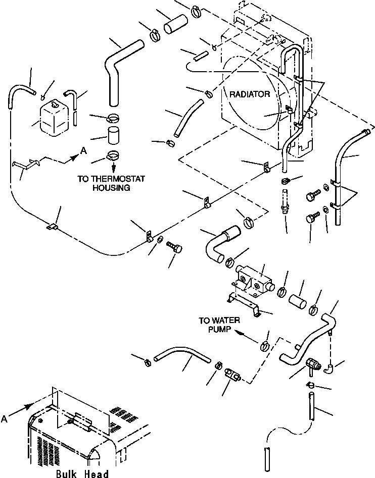 Схема запчастей Komatsu WA320-3L - FIG. C-A СИСТЕМА ТРУБ РАДИАТОРА СИСТЕМА ОХЛАЖДЕНИЯ