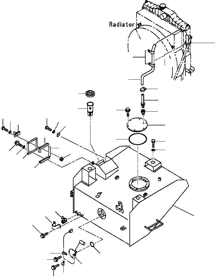 Схема запчастей Komatsu WA320-3L - FIG. D-A ТОПЛИВН. БАК. ASSEMBLY ТОПЛИВН. БАК. AND КОМПОНЕНТЫ