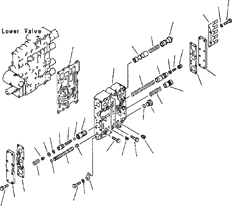 Схема запчастей Komatsu WA320-3L - FIG. F-A КЛАПАН УПРАВЛЕНИЯ ТРАНСМИССИЕЙ - ВЕРХНИЙ КЛАПАН ASSEMBLY СИЛОВАЯ ПЕРЕДАЧА И КОНЕЧНАЯ ПЕРЕДАЧА