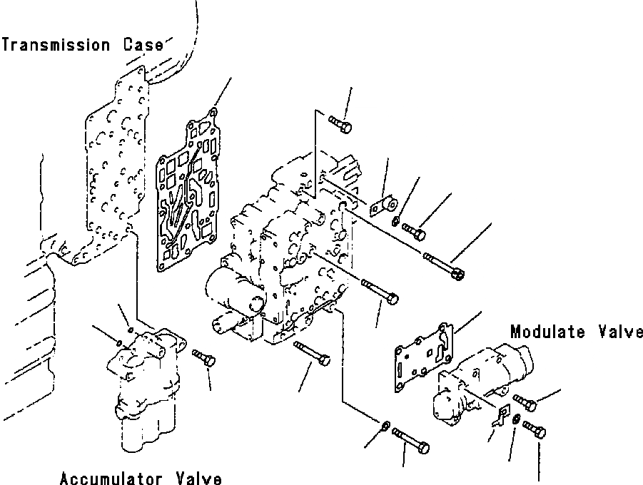 Схема запчастей Komatsu WA320-3L - FIG. F-A КЛАПАН УПРАВЛЕНИЯ ТРАНСМИССИЕЙ - КРЕПЛЕНИЕ СИЛОВАЯ ПЕРЕДАЧА И КОНЕЧНАЯ ПЕРЕДАЧА