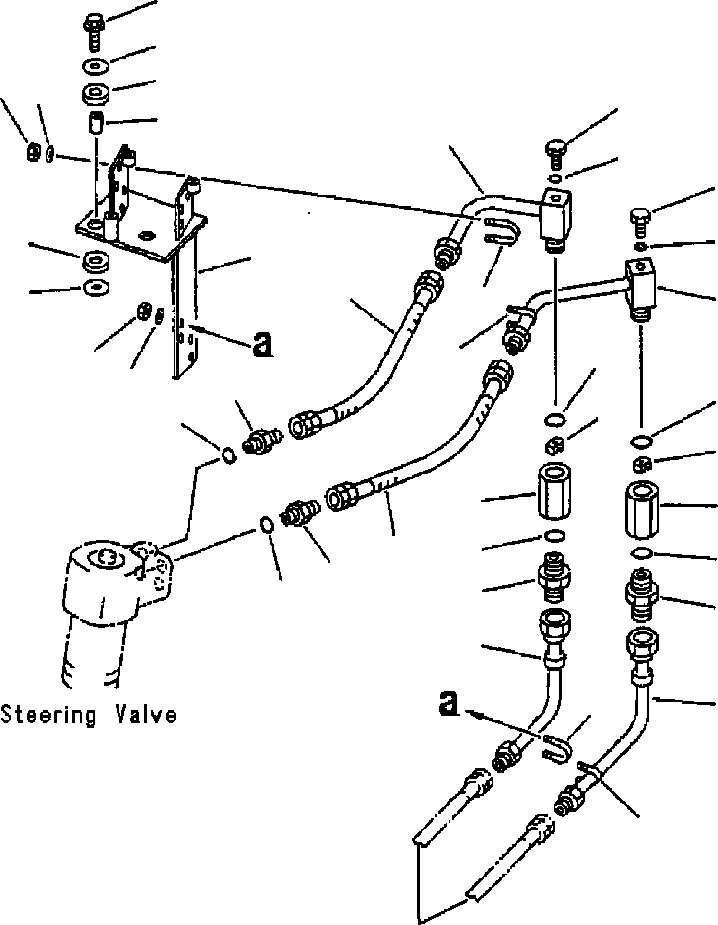 Схема запчастей Komatsu WA320-3L - FIG. H-A ГИДРОЛИНИЯ - КЛАПАН РУЛЕВОГО УПРАВЛЕНИЯ - ЛИНИЯ ЦИЛИНДРА РУЛЕВ. УПР-Я ГИДРАВЛИКА