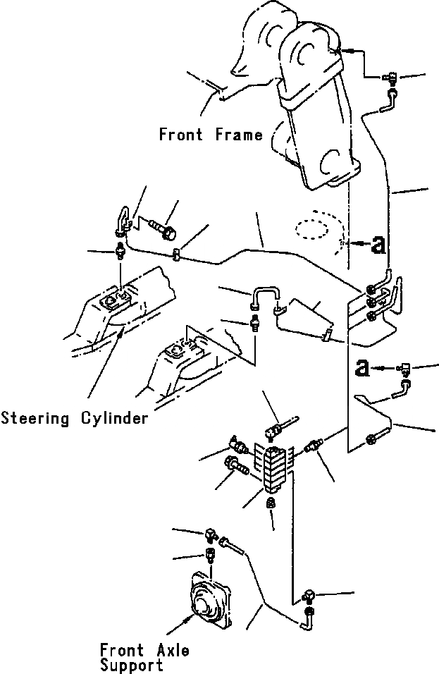 Схема запчастей Komatsu WA320-3L - FIG. J7-A СМАЗ. СИСТЕМА - АВТОМАТИЧ. - ПЕРЕДН. РАМА ЦЕНТРАЛЬНЫЙ ПАЛЕЦ ОСНОВНАЯ РАМА И ЕЕ ЧАСТИ