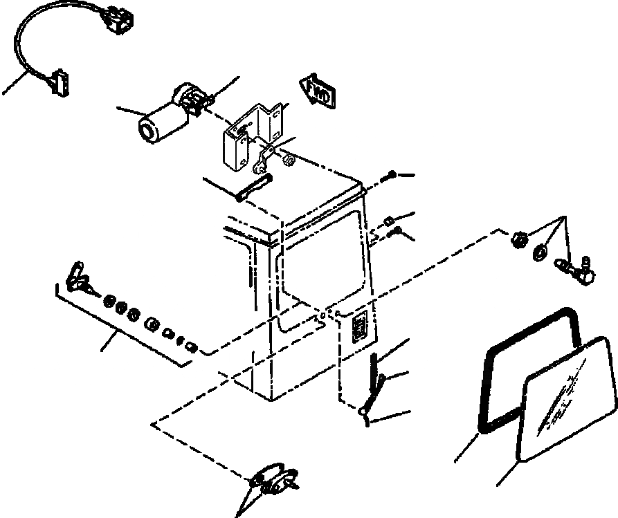 Схема запчастей Komatsu WA320-3L - FIG. K-A OPERATOR КАБИНА - ЗАДН. ОКНА И ДВОРНИКИ КАБИНА ОПЕРАТОРА И СИСТЕМА УПРАВЛЕНИЯ