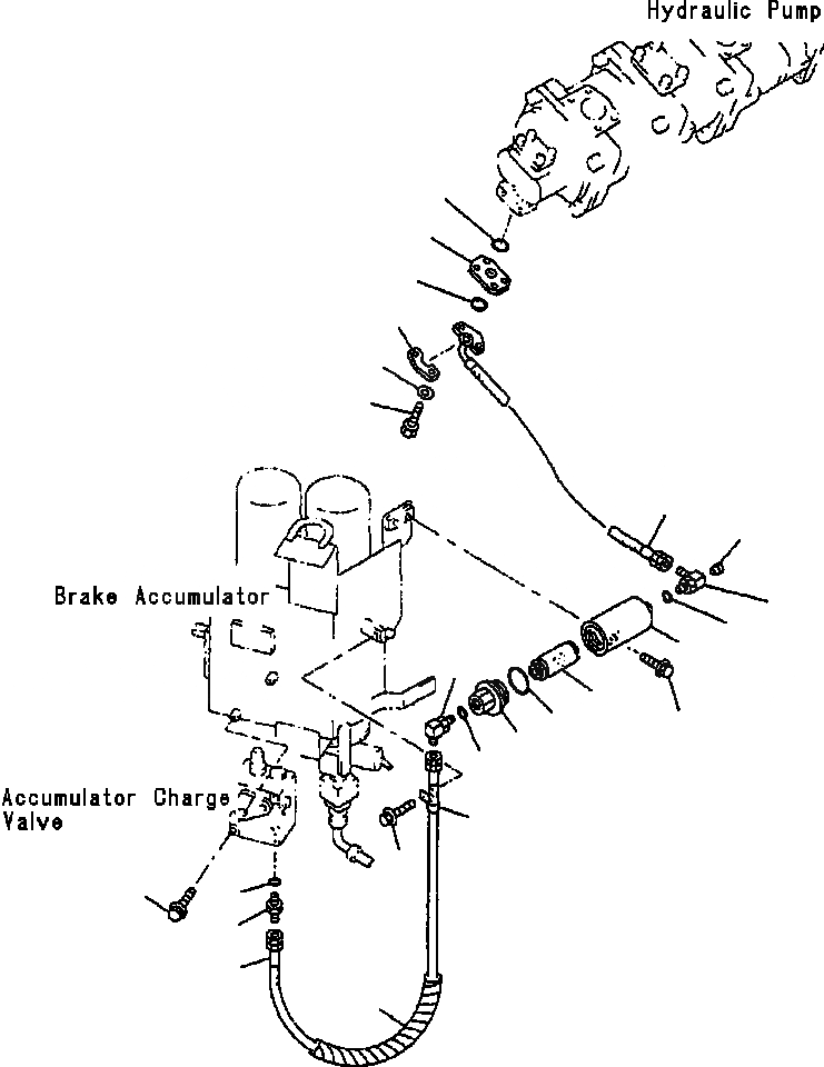Схема запчастей Komatsu WA320-3L - FIG. K-9A ТОРМОЗ. МАСЛОПРОВОДЯЩАЯ ЛИНИЯ - НАСОС PPC - КЛАПАН АККУМУЛЯТОРА КАБИНА ОПЕРАТОРА И СИСТЕМА УПРАВЛЕНИЯ
