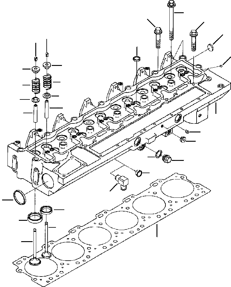 Схема запчастей Komatsu WA320-3MC - ГОЛОВКА ЦИЛИНДРОВ ДВИГАТЕЛЬ - SADE-