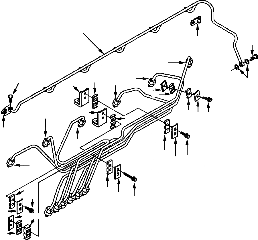 Схема запчастей Komatsu WA320-3MC - ТОПЛИВН. ТРУБЫ ДВИГАТЕЛЬ - SADE-