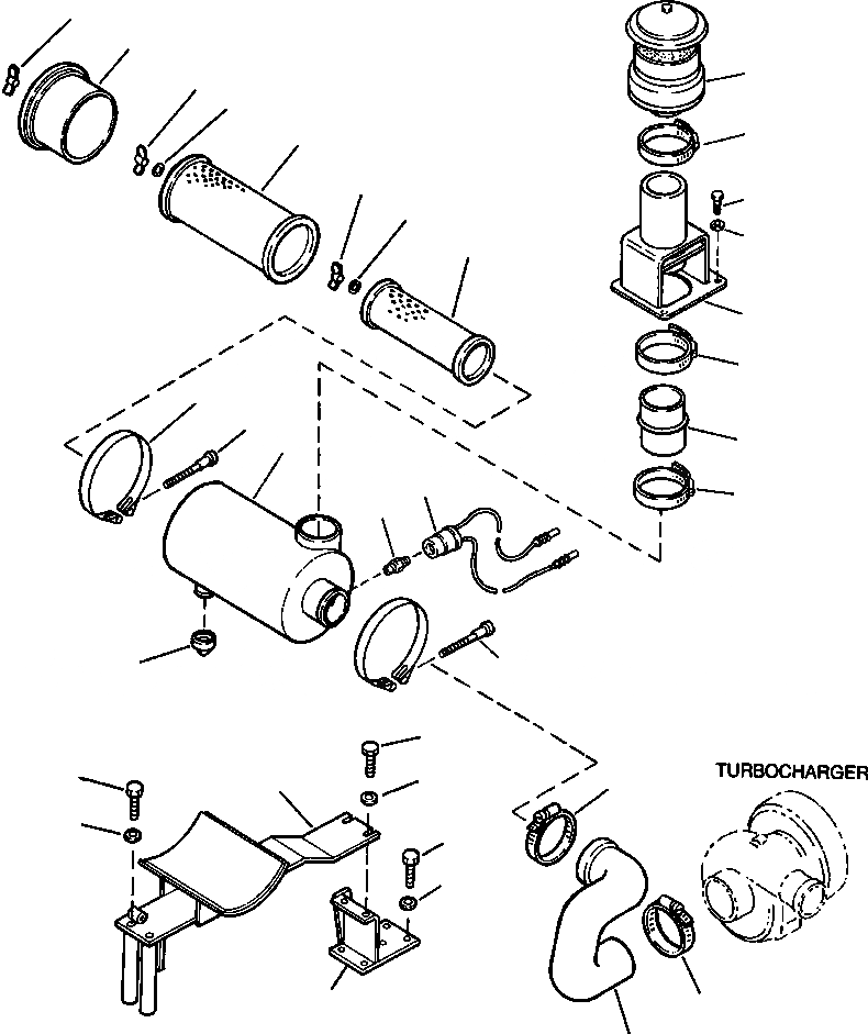Схема запчастей Komatsu WA320-3MC - FIG NO. B-AB ВОЗДУХООЧИСТИТЕЛЬ С ПРЕФИЛЬТР TURBO II КОМПОНЕНТЫ ДВИГАТЕЛЯ