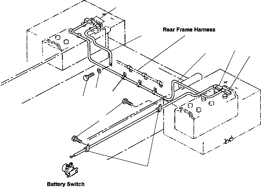 Схема запчастей Komatsu WA320-3MC - FIG NO. E-A АККУМУЛЯТОР КАБЕЛЬS ЭЛЕКТРИКА