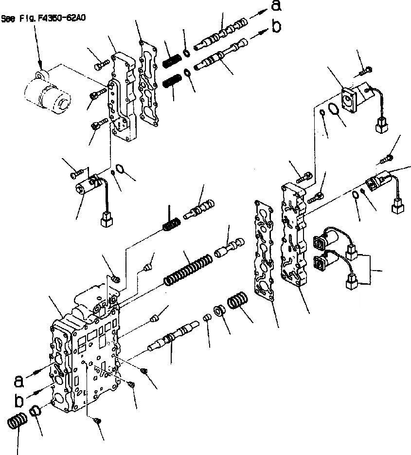 Схема запчастей Komatsu WA320-3MC - FIG NO. F-A КЛАПАН УПРАВЛЕНИЯ ТРАНСМИССИЕЙ НИЖН. КЛАПАН СИЛОВАЯ ПЕРЕДАЧА И КОНЕЧНАЯ ПЕРЕДАЧА