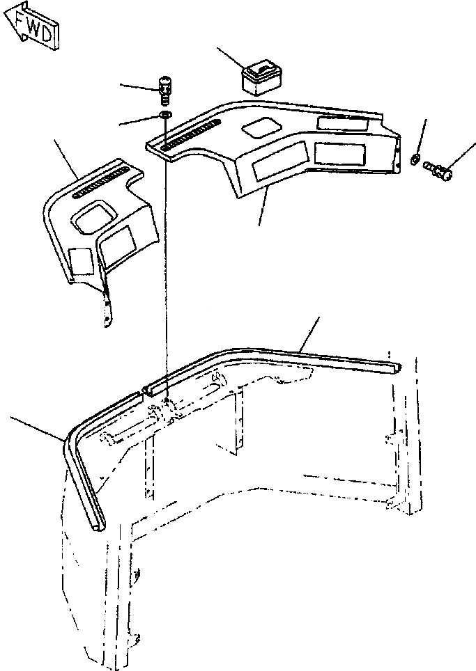 Схема запчастей Komatsu WA320-3MC - FIG NO. K-7A КАБИНА ПЕРЕДН. ЧАСТИ ИНТЕРЬЕРА КАБИНА ОПЕРАТОРА И СИСТЕМА УПРАВЛЕНИЯ