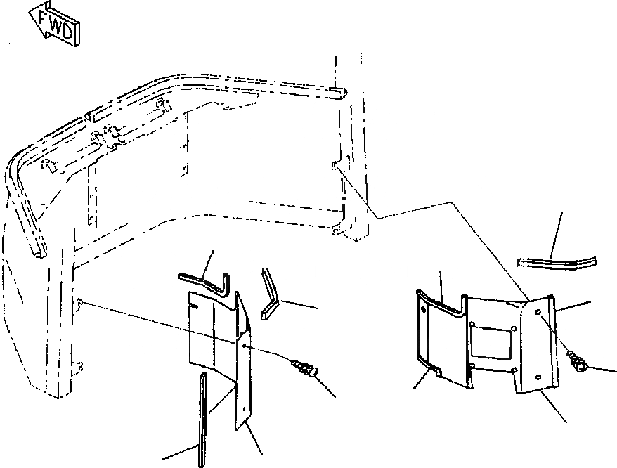 Схема запчастей Komatsu WA320-3MC - FIG NO. K-A КАБИНА ПЕРЕДН. ИНТЕРЬЕР COVER КАБИНА ОПЕРАТОРА И СИСТЕМА УПРАВЛЕНИЯ