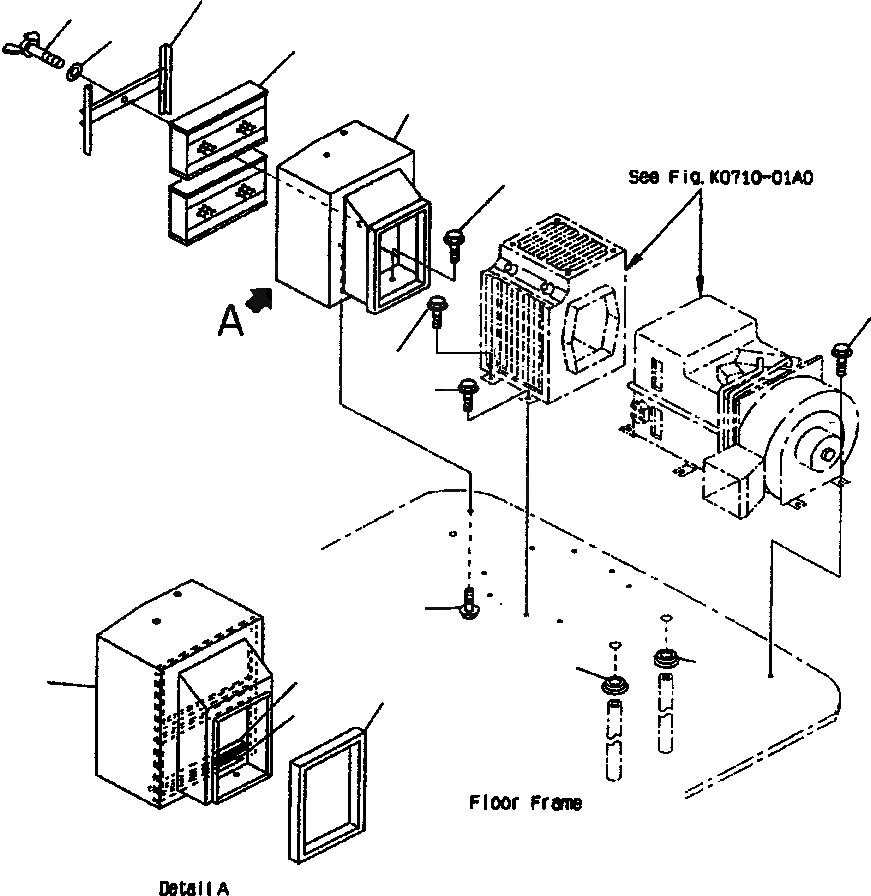 Схема запчастей Komatsu WA320-3MC - FIG NO. K7-A ОБОГРЕВАТЕЛЬ./КОНДИЦ. ВОЗДУХА ОТСЕК ФИЛЬТРОВ КАБИНА ОПЕРАТОРА И СИСТЕМА УПРАВЛЕНИЯ