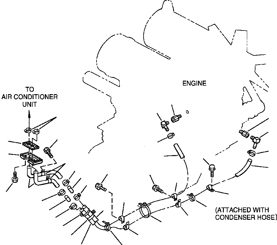 Схема запчастей Komatsu WA320-3MC - FIG NO. K7-A ГИДР. ПРОВОД. ОБОГРЕВАТЕЛЯ КАБИНА ОПЕРАТОРА И СИСТЕМА УПРАВЛЕНИЯ
