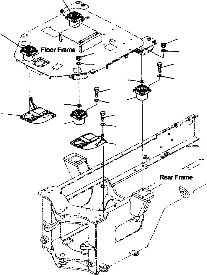 Схема запчастей Komatsu WA320-3MC - FIG NO. K-A ПОЛ СУППОРТ КАБИНА ОПЕРАТОРА И СИСТЕМА УПРАВЛЕНИЯ