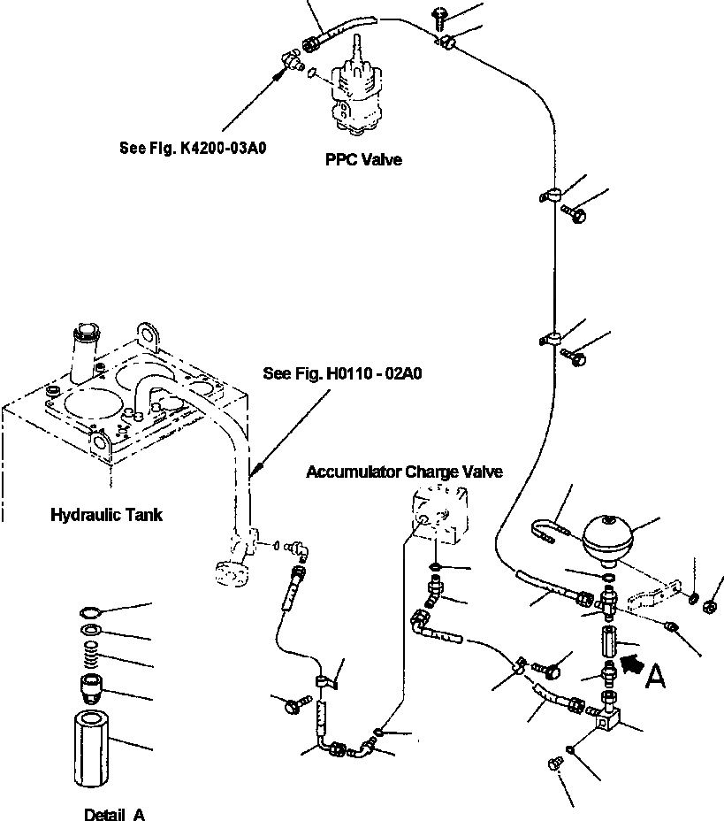 Схема запчастей Komatsu WA320-3MC - FIG NO. K-A УПРАВЛ-Е ТОРМОЗОМ ЗАГРУЗОЧН. КЛАПАН - P.P.C. КЛАПАН КАБИНА ОПЕРАТОРА И СИСТЕМА УПРАВЛЕНИЯ