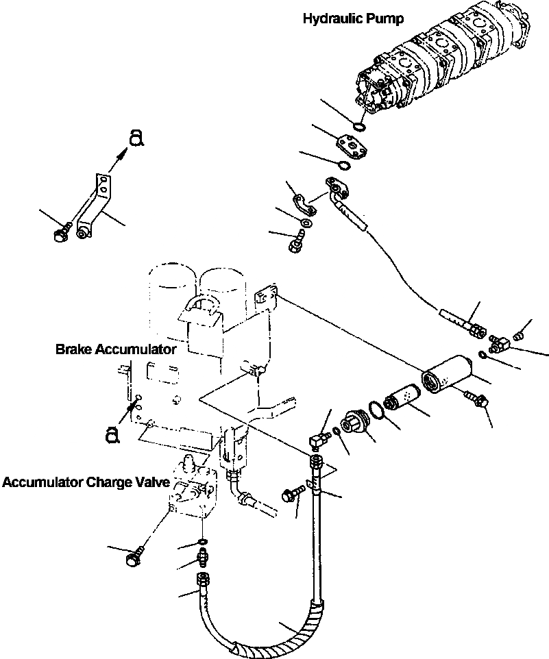 Схема запчастей Komatsu WA320-3MC - FIG NO. K-A УПРАВЛ-Е ТОРМОЗОМ НАСОС PPC - ЗАГРУЗОЧН. КЛАПАН КАБИНА ОПЕРАТОРА И СИСТЕМА УПРАВЛЕНИЯ