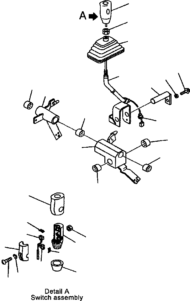 Схема запчастей Komatsu WA320-3MC - FIG NO. K-A УПРАВЛЕНИЕ ПОГРУЗКОЙ (РЫЧАГ УПРАВЛЕНИЯ РАБОЧИМ ОБОРУДОВАНИЕМ) С MONO РЫЧАГ И 3-Х СЕКЦИОНН. КОНТРОЛЬН. КЛАПАН КАБИНА ОПЕРАТОРА И СИСТЕМА УПРАВЛЕНИЯ