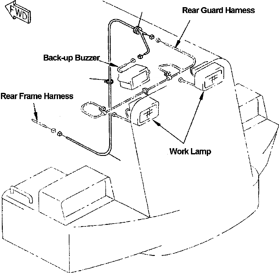 Схема запчастей Komatsu WA320-3MC - FIG NO. M-A КАПОТ ПРОВОДКА ЗАДНЕЙ ЧАСТИ ЧАСТИ КОРПУСА