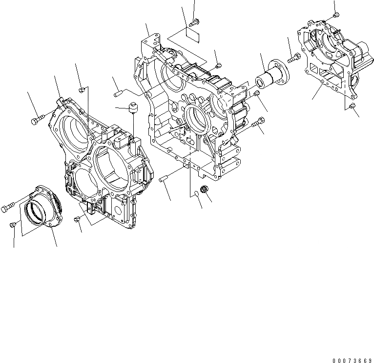Схема запчастей Komatsu WA320PT-5L - КОРПУС ПЕРЕДАЧИ ТРАНСМИССИЯ
