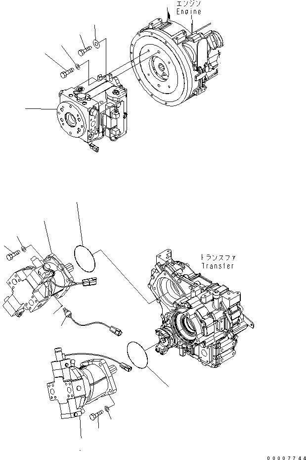 Схема запчастей Komatsu WA320PT-5L - HST (НАСОС И МОТОР) ТРАНСМИССИЯ