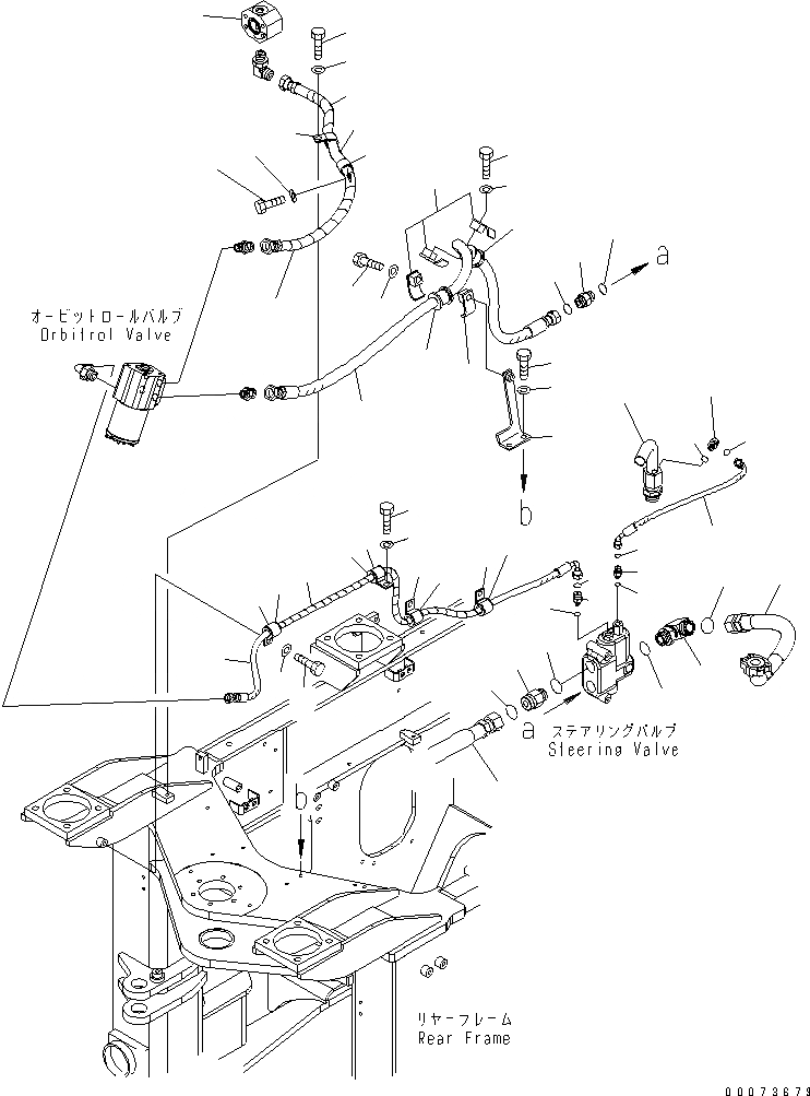 Схема запчастей Komatsu WA320PT-5L - ГИДРОЛИНИЯ КЛАПАНА РУЛЕВ. УПРАВЛЕНИЯ (ПРИОРИТЕТН. КЛАПАН - КЛАПАН РУЛЕВОГО УПРАВЛЕНИЯ) (W/O ВСПОМОГ. РУЛЕВ. УПРАВЛЕНИЕ) ГИДРАВЛИКА