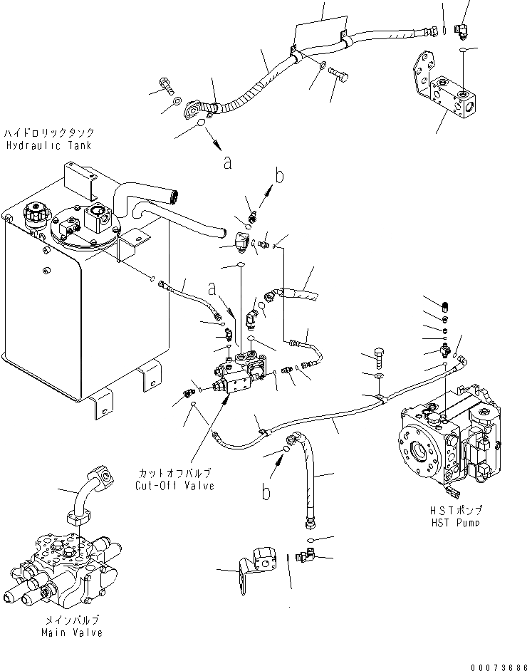 Схема запчастей Komatsu WA320PT-5L - ГИДРОЛИНИЯ (ОСНОВН. ЛИНИЯ /) ГИДРАВЛИКА