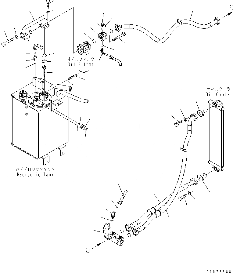 Схема запчастей Komatsu WA320PT-5L - ГИДРОЛИНИЯ (ВОЗВРАТНАЯ ЛИНИЯ/) ГИДРАВЛИКА