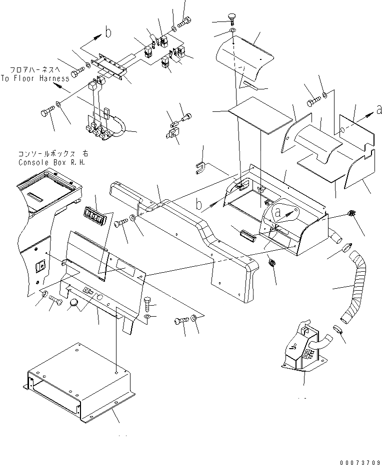 Схема запчастей Komatsu WA320PT-5L - КОРПУС ОХЛАЖД-Я И ОБОГРЕВА КАБИНА ОПЕРАТОРА И СИСТЕМА УПРАВЛЕНИЯ