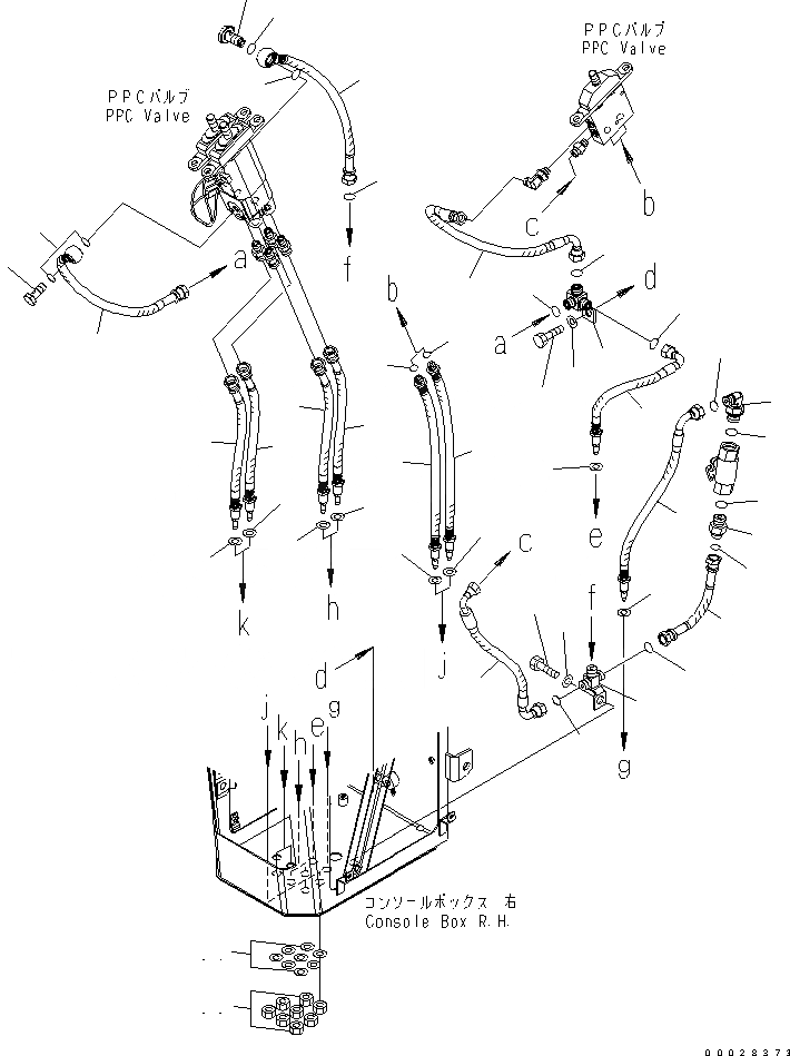Схема запчастей Komatsu WA320PT-5L - ПОЛ (УПРАВЛЕНИЕ ПОГРУЗКОЙ) (/) (ШЛАНГИ) КАБИНА ОПЕРАТОРА И СИСТЕМА УПРАВЛЕНИЯ