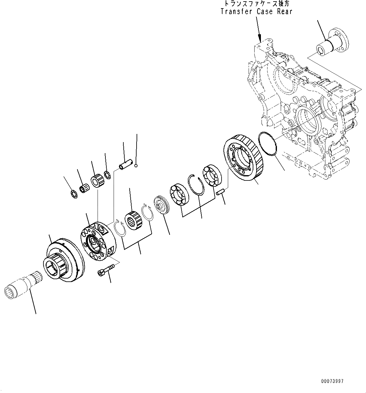 Схема запчастей Komatsu WA320-6 - ПЕРЕДАЧА, ВАЛ ПОДШИПНИК И ПРИВОД ПЕРЕДАЧА
