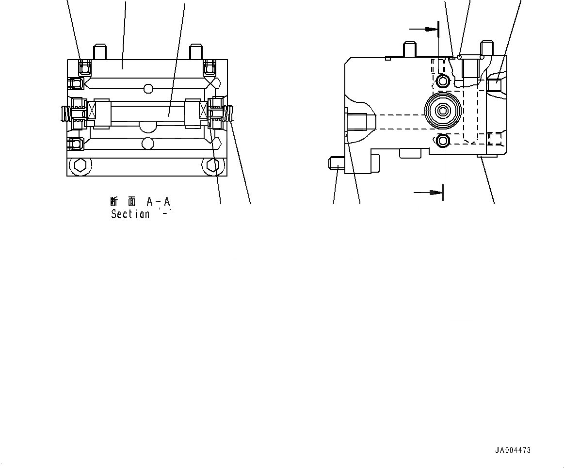 Схема запчастей Komatsu WA320-6 - HYDROSTATIC ТРАНСМИССИЯ (HST) НАСОС И МОТОР, КМ/Ч, ВНУТР. ЧАСТИ, НАСОС (/) HYDROSTATIC ТРАНСМИССИЯ (HST) НАСОС И МОТОР, КМ/Ч