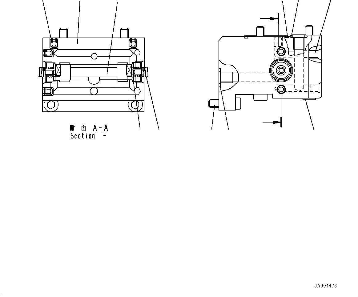 Схема запчастей Komatsu WA320-6 - HYDROSTATIC ТРАНСМИССИЯ (HST) НАСОС И МОТОР, КМ/Ч, ВНУТР. ЧАСТИ, НАСОС (/) HYDROSTATIC ТРАНСМИССИЯ (HST) НАСОС И МОТОР, КМ/Ч