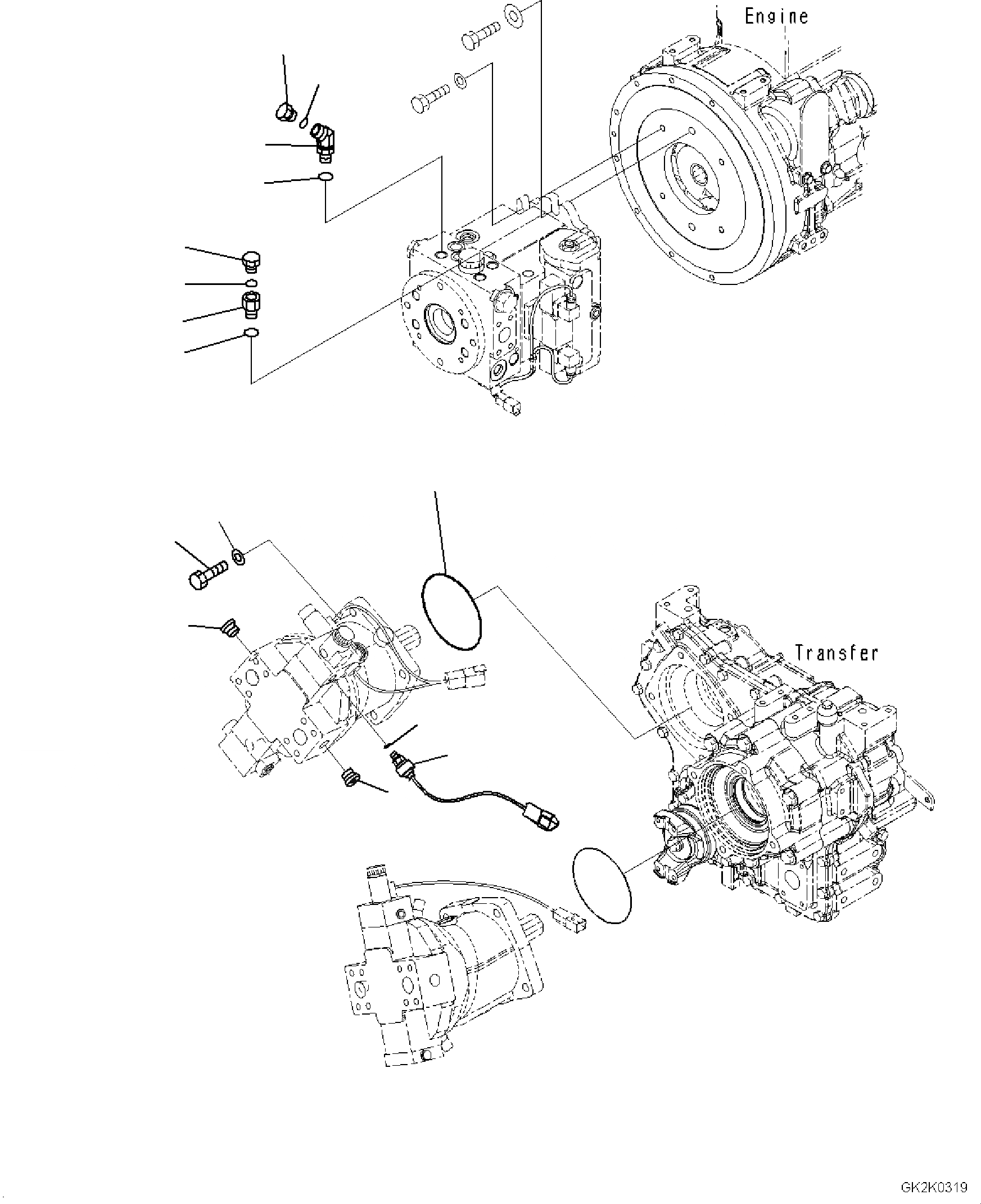 Схема запчастей Komatsu WA320-6 - HYDROSTATIC ТРАНСМИССИЯ (HST) НАСОС И МОТОР, КМ/Ч, МОТОР КРЕПЛЕНИЕ (/) HYDROSTATIC ТРАНСМИССИЯ (HST) НАСОС И МОТОР, КМ/Ч