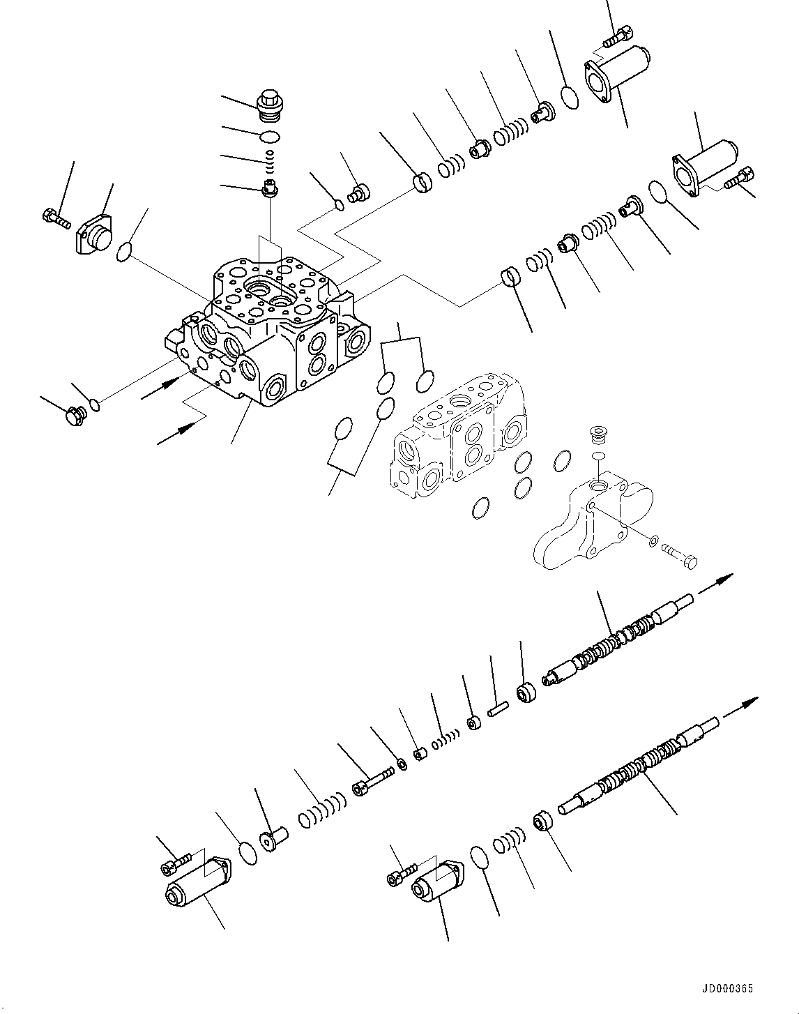 Схема запчастей Komatsu WA320-6 - ГИДРАВЛ УПРАВЛЯЮЩ. КЛАПАН, 3-Х СЕКЦИОНН. КЛАПАН ARRANGEMENT, ВНУТР. ЧАСТИ (/) ГИДРАВЛ УПРАВЛЯЮЩ. КЛАПАН, 3-Х СЕКЦИОНН. КЛАПАН ARRANGEMENT