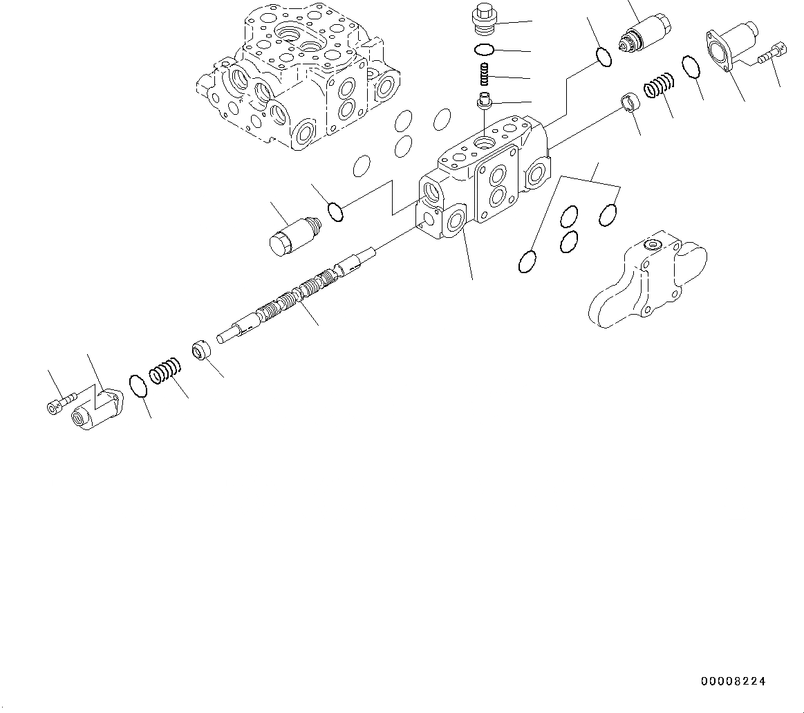 Схема запчастей Komatsu WA320-6 - ГИДРАВЛ УПРАВЛЯЮЩ. КЛАПАН, 3-Х СЕКЦИОНН. КЛАПАН ARRANGEMENT, ВНУТР. ЧАСТИ (/) ГИДРАВЛ УПРАВЛЯЮЩ. КЛАПАН, 3-Х СЕКЦИОНН. КЛАПАН ARRANGEMENT